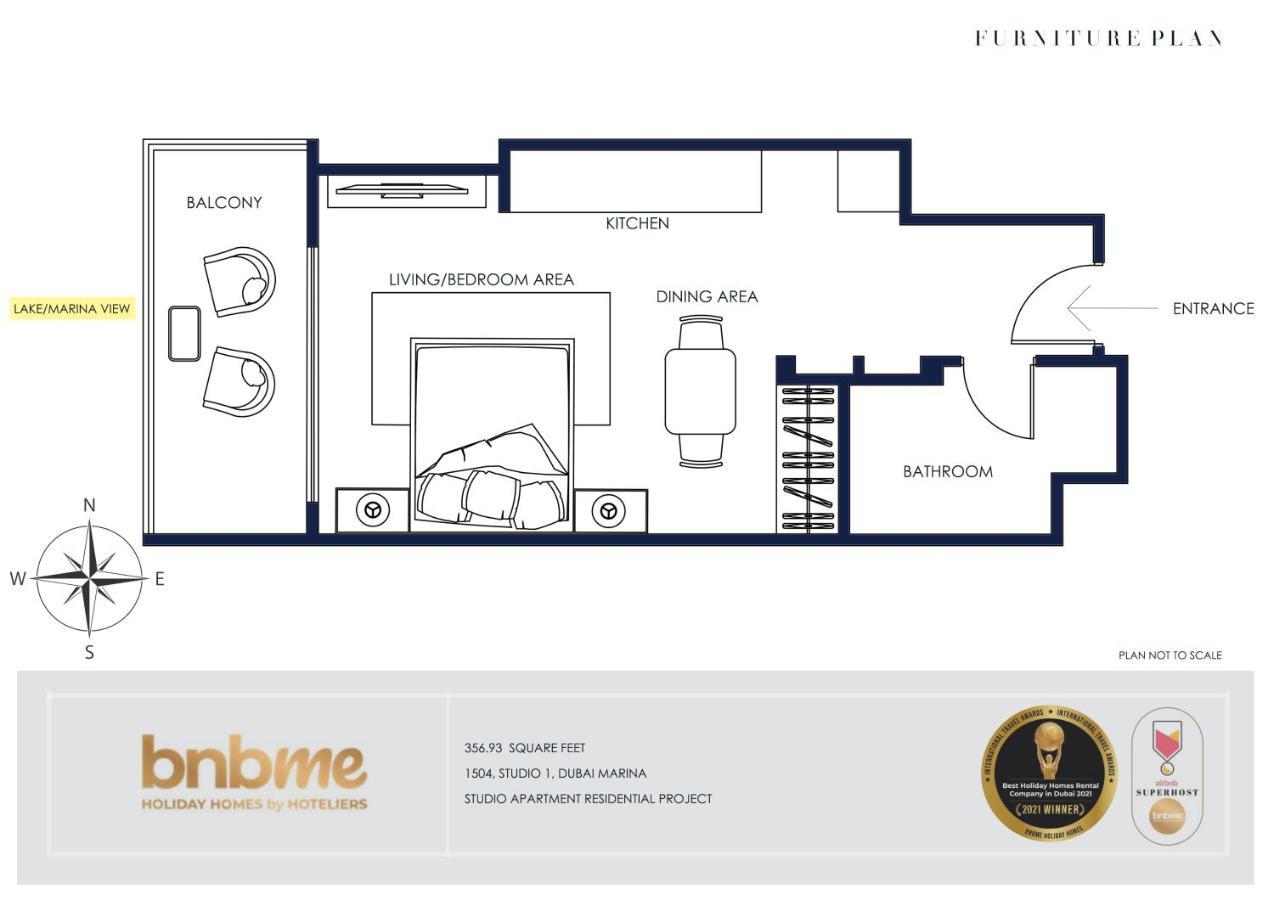 Bnbmehomes - Beautiful Lake View Studio Near Marina - 1504 Dubai Esterno foto